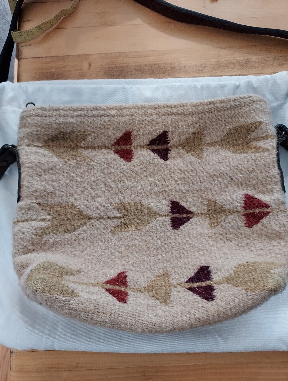 Wool and Leather Handbag